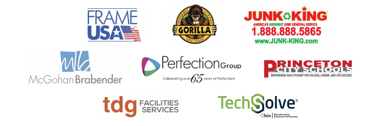 Silver sponsor's logos on banner